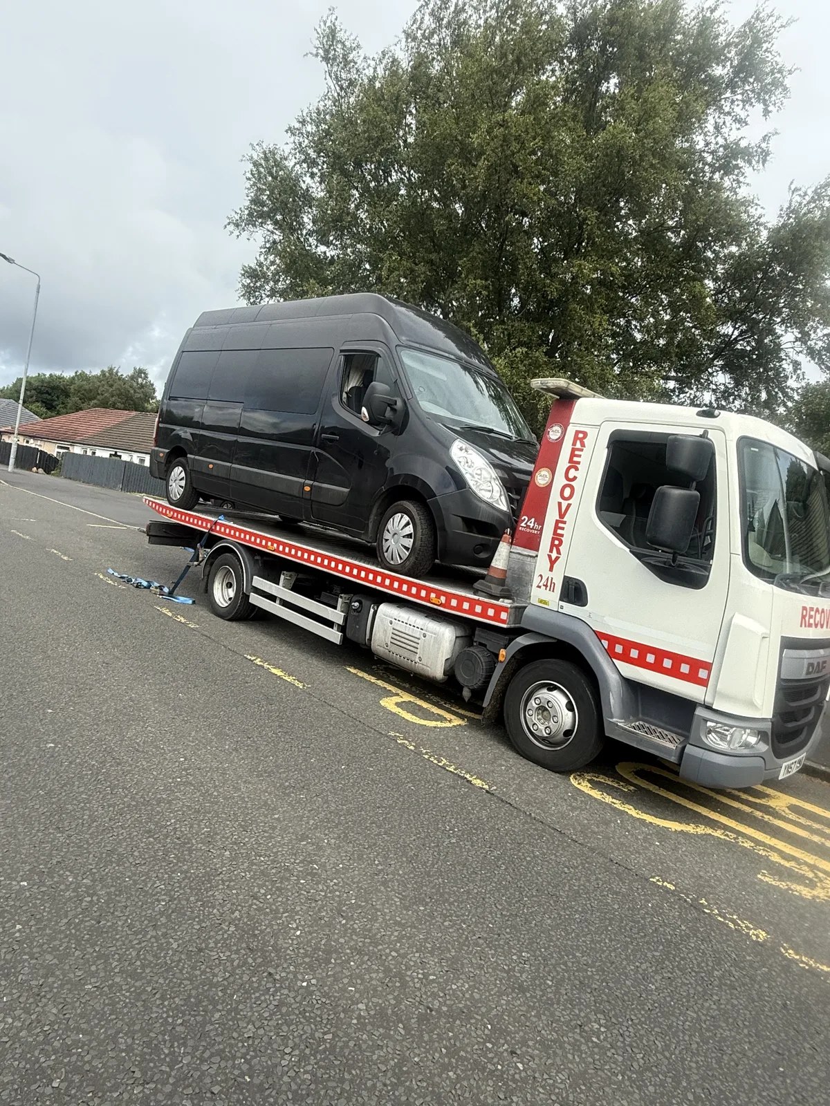 Long wheelbase van recovery in Glasgow